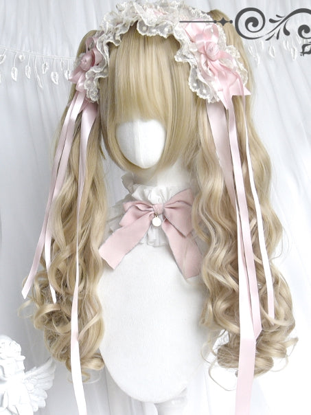 + Wigs Ponytails Wavy Short Bangs Two Blonde Long Claw With