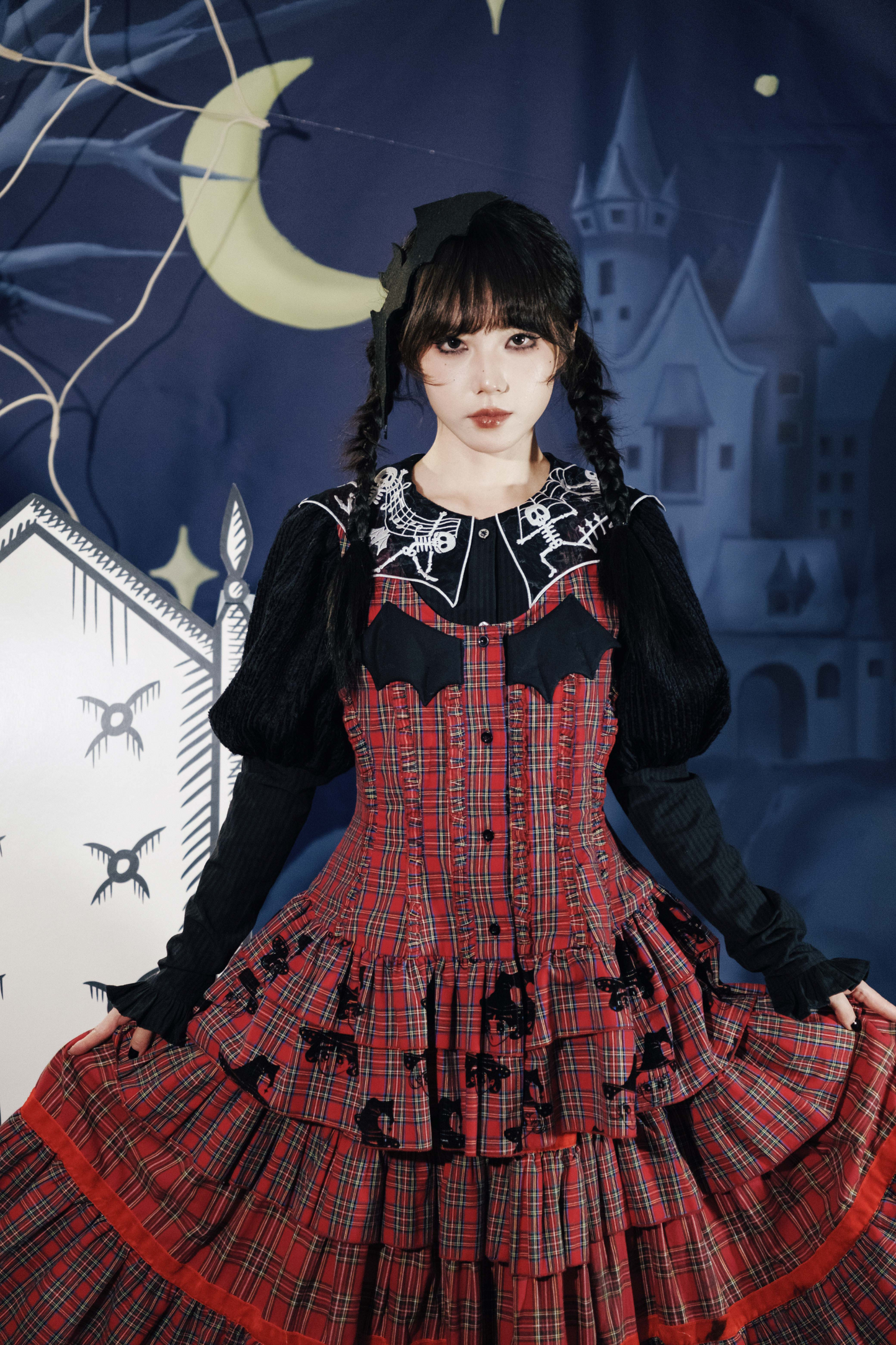 Top Dracula Check Sleeveless