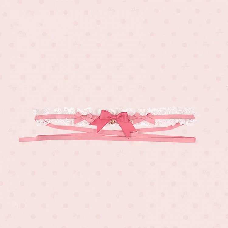 Pink Choker Brown Blue /