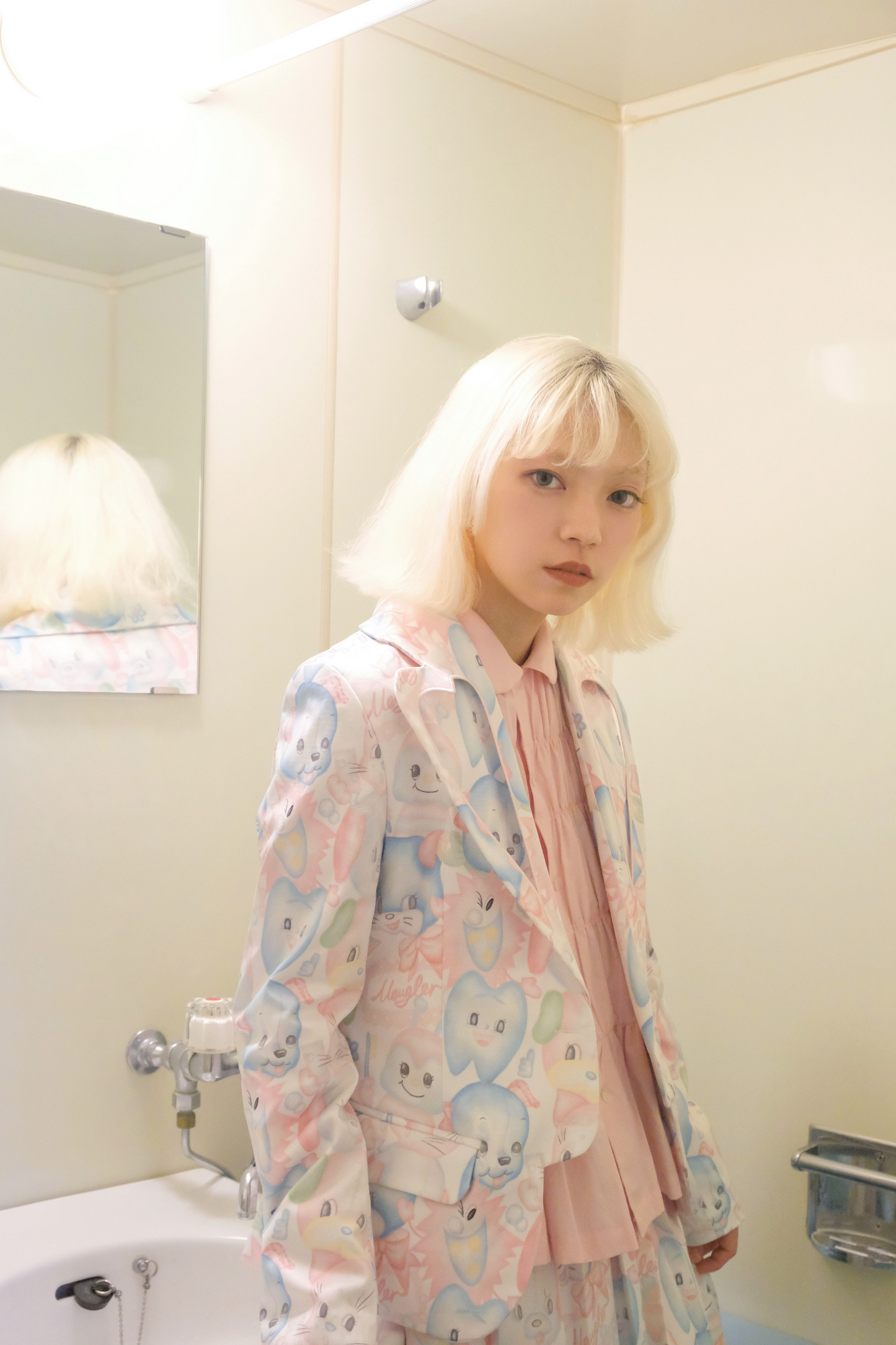 jacket y2k + collar skirt fantasy