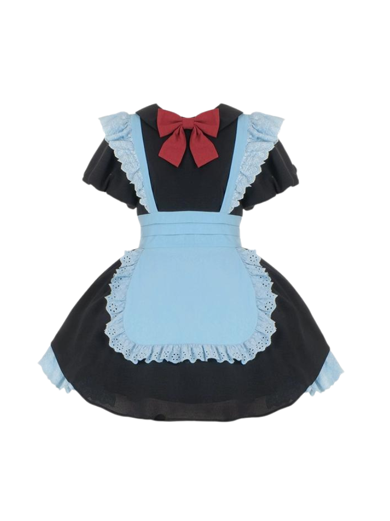Maid Dress Lace Pleated