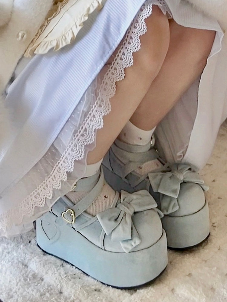 Sweet for Janes Decor Mary Lolita with Bow Blue Platform