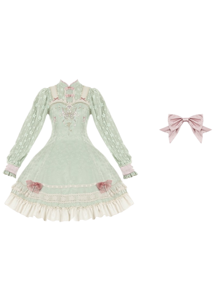 Girly Dress Bow Chinese Sweet