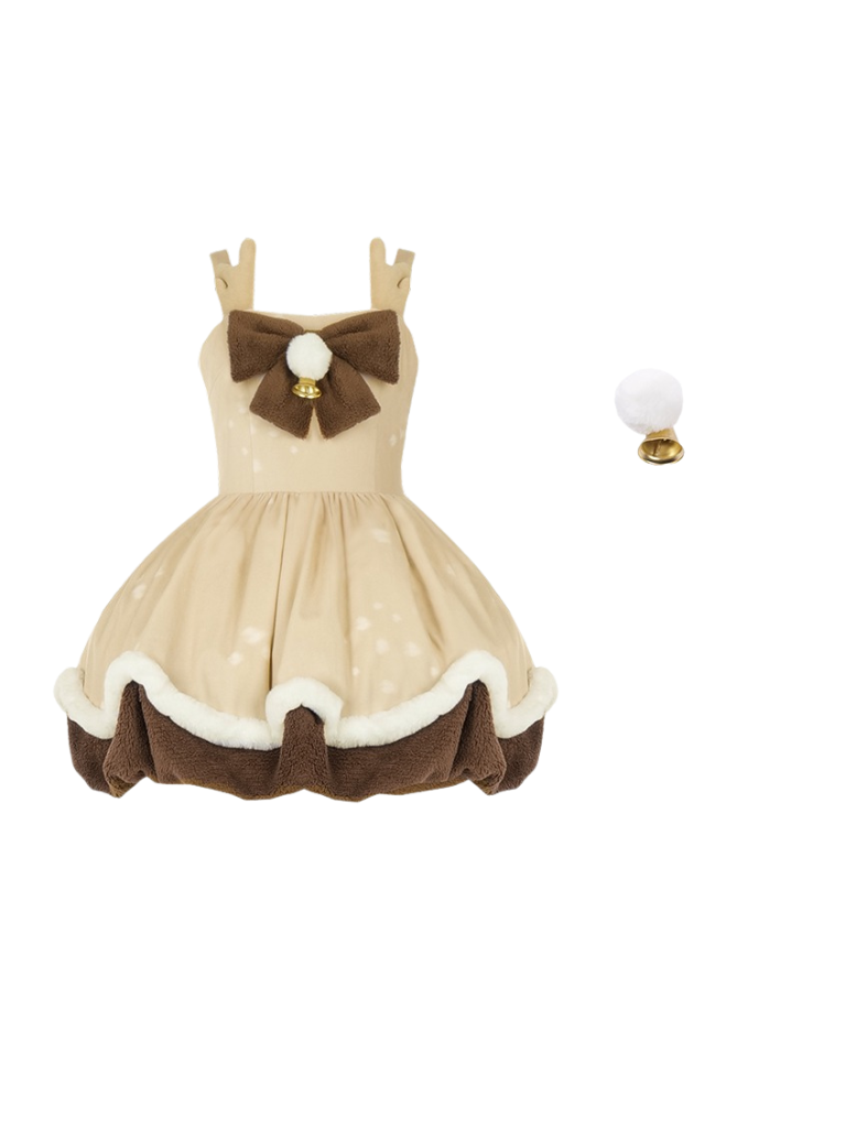 Leg Suspender + Skirt Cape Brown Fur Warmers Fur