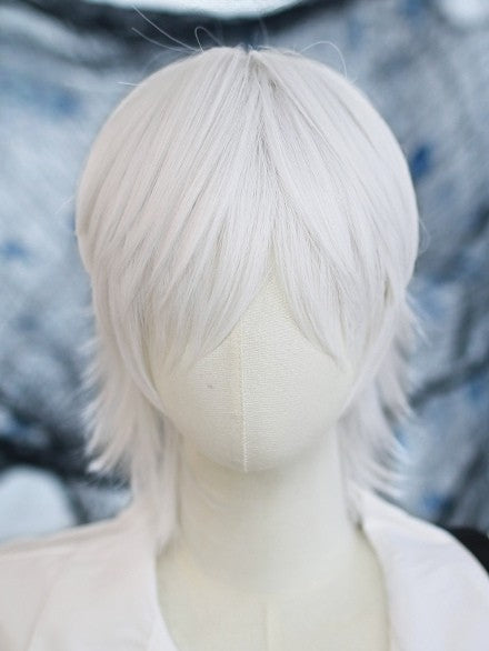 White Short Ouji Wig Straight 25-30CM