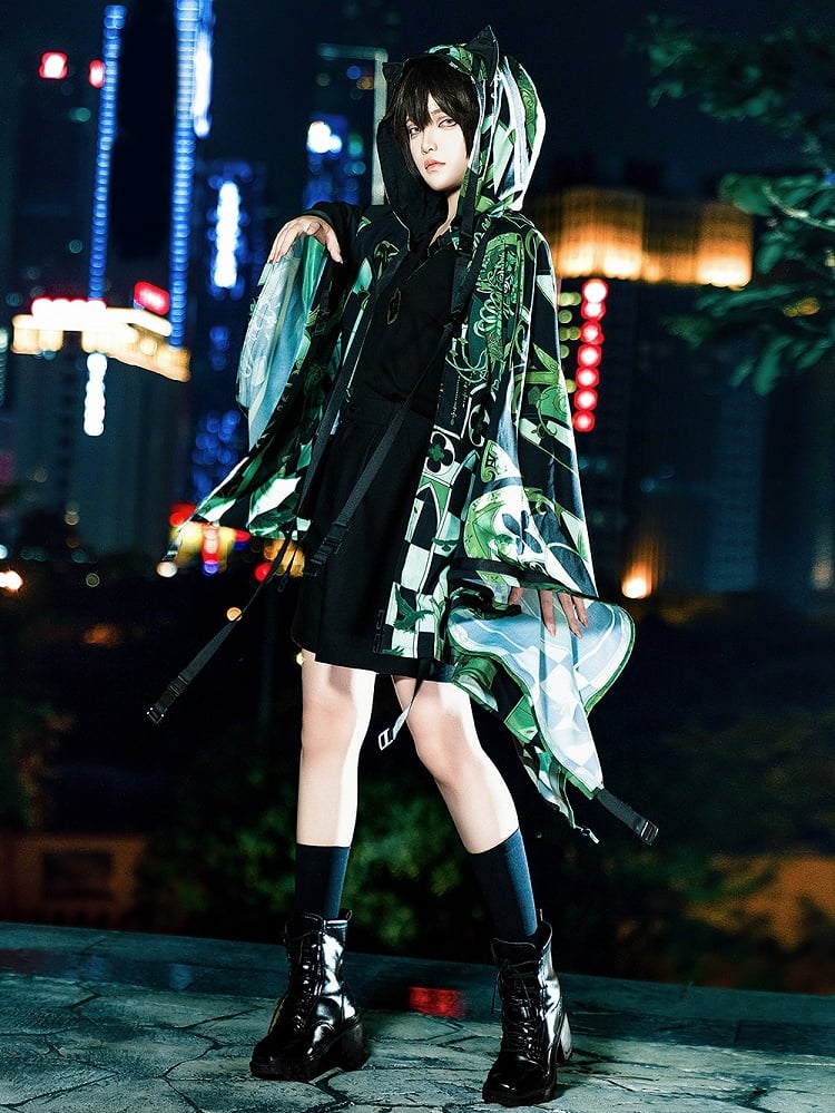 Buckle Pocket Techwear Shorts Fashion Strap Ouji Black
