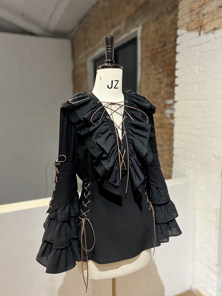 Pirate with Blouse Ouji Options Vibes Lolita Two Black Detachable Sleeve