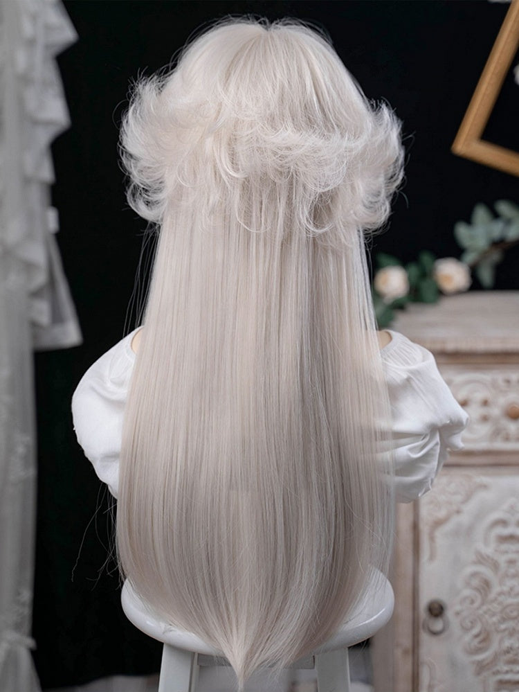 Blonde Bangs 72 With Air Beige Straight Wig CM Length