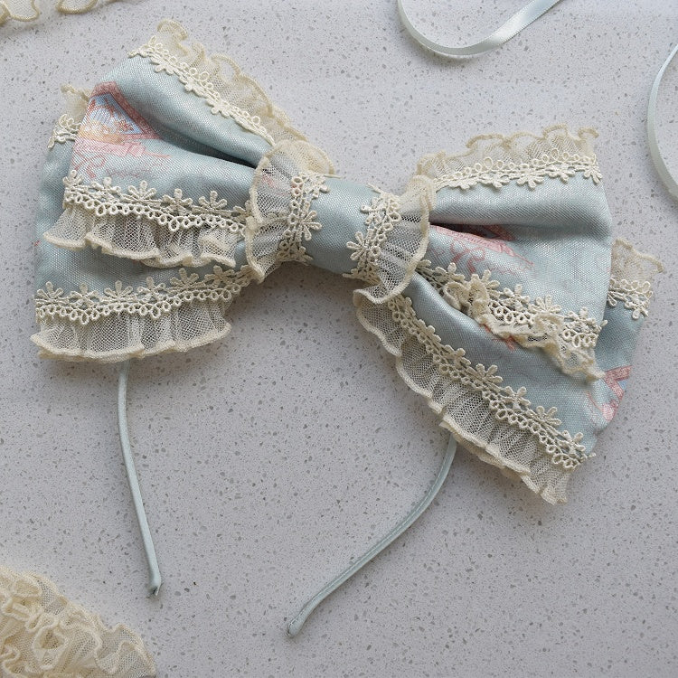 / Beige Pink Bowknot KC Mint Blue