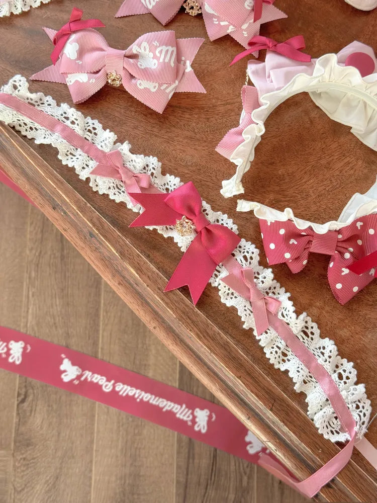 Pink Choker Brown Blue /