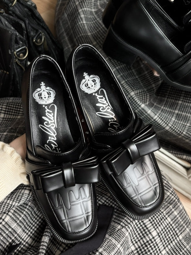 Loafer-Oberteil mit Schleife, Slip-in-Schuhe, Schokolade/Schwarz