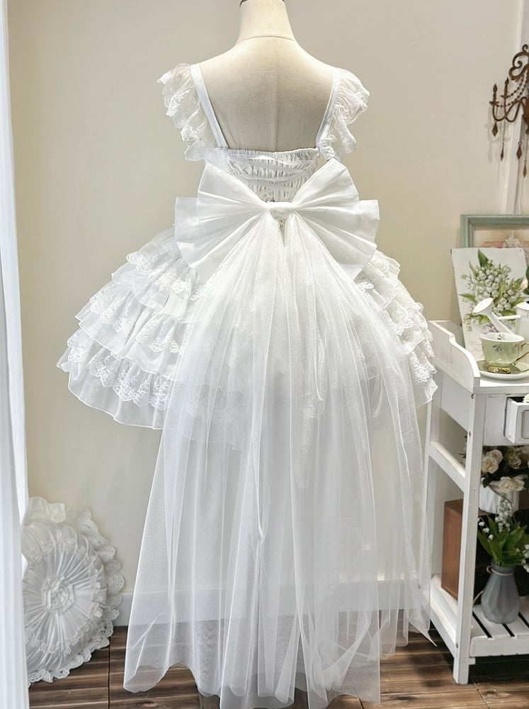 Pullover Stoffkleid Shiro Butterfly Lolita Weiß Hanayome Rock Prinzessin