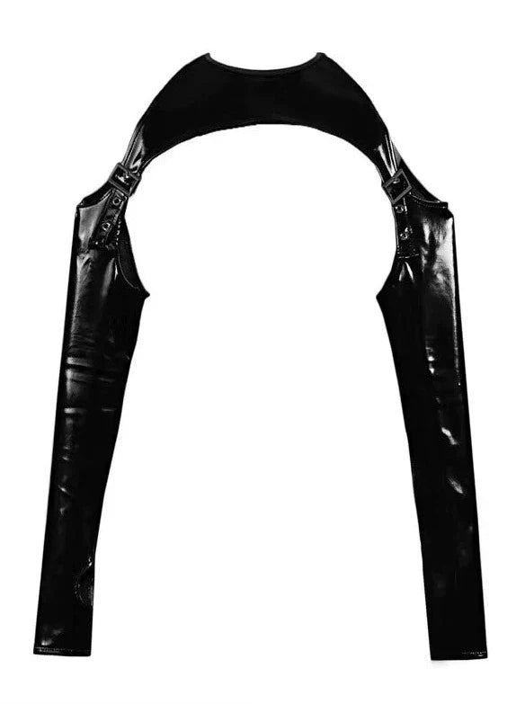 Transparentes Mesh Silber Schwarz Anzug Punk Hoodie Kleid Schlitz