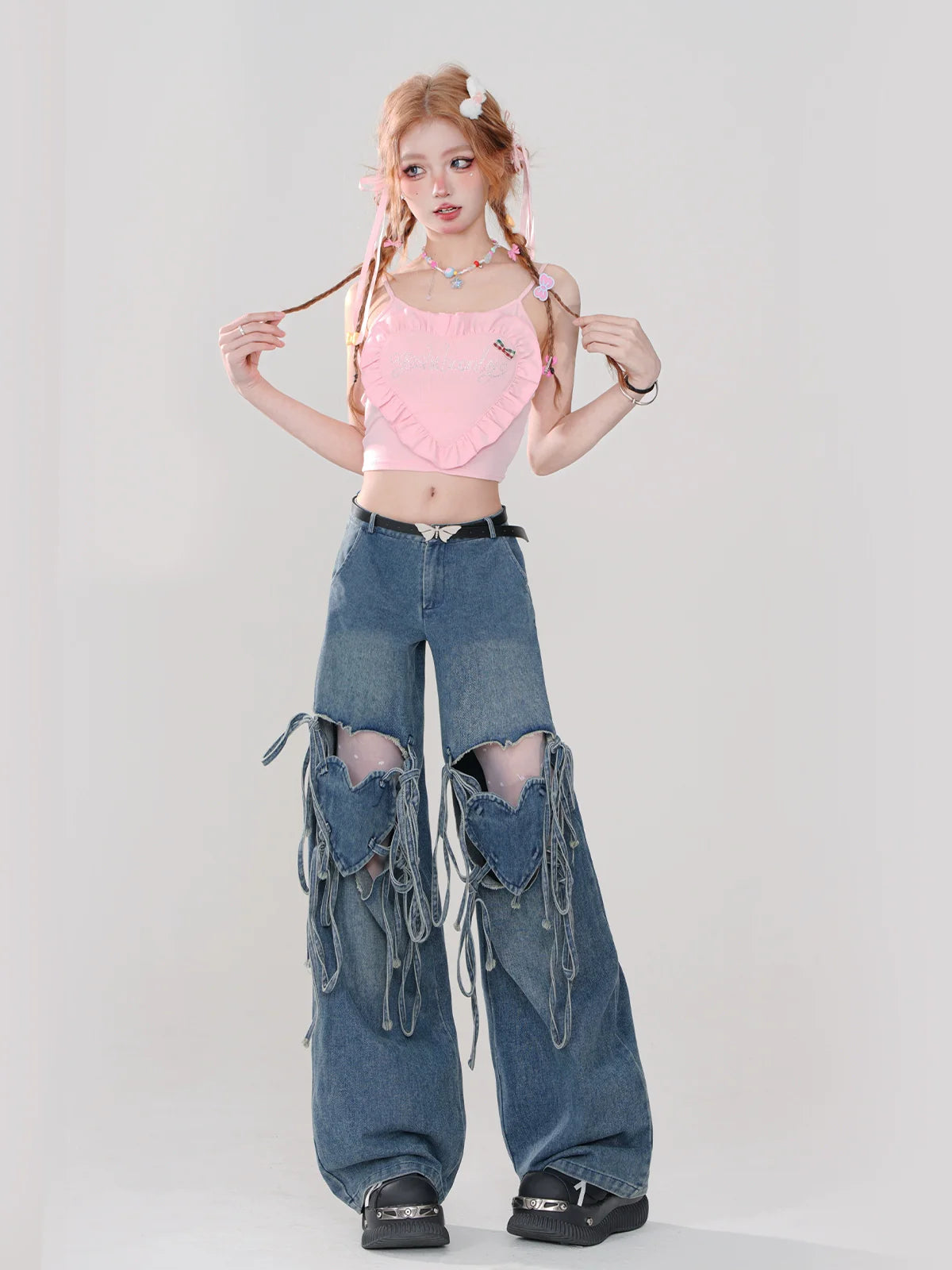 Slim Girl Short Tops Style Suspender Fantasy