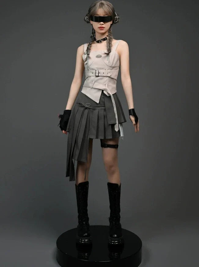 Top Girl + Camisole Skirt Mode Asymmetrical