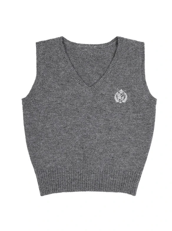 Ein Weste-Ausschnitt Stricktop Style Point College