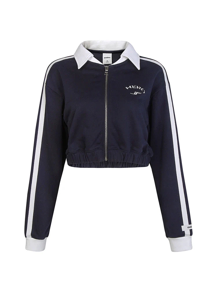 Veste à revers courte sportive américaine