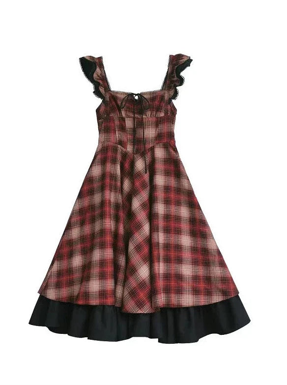Layered + Ruffle Check Shirt Retro Ribbon Elegant + Shoulder Dress Suit Ruffle Black Sleeve Accessories
