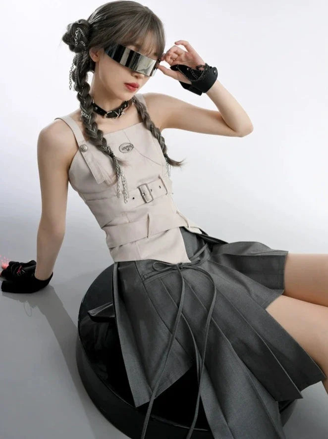 Top Girl + Camisole Skirt Mode Asymmetrical