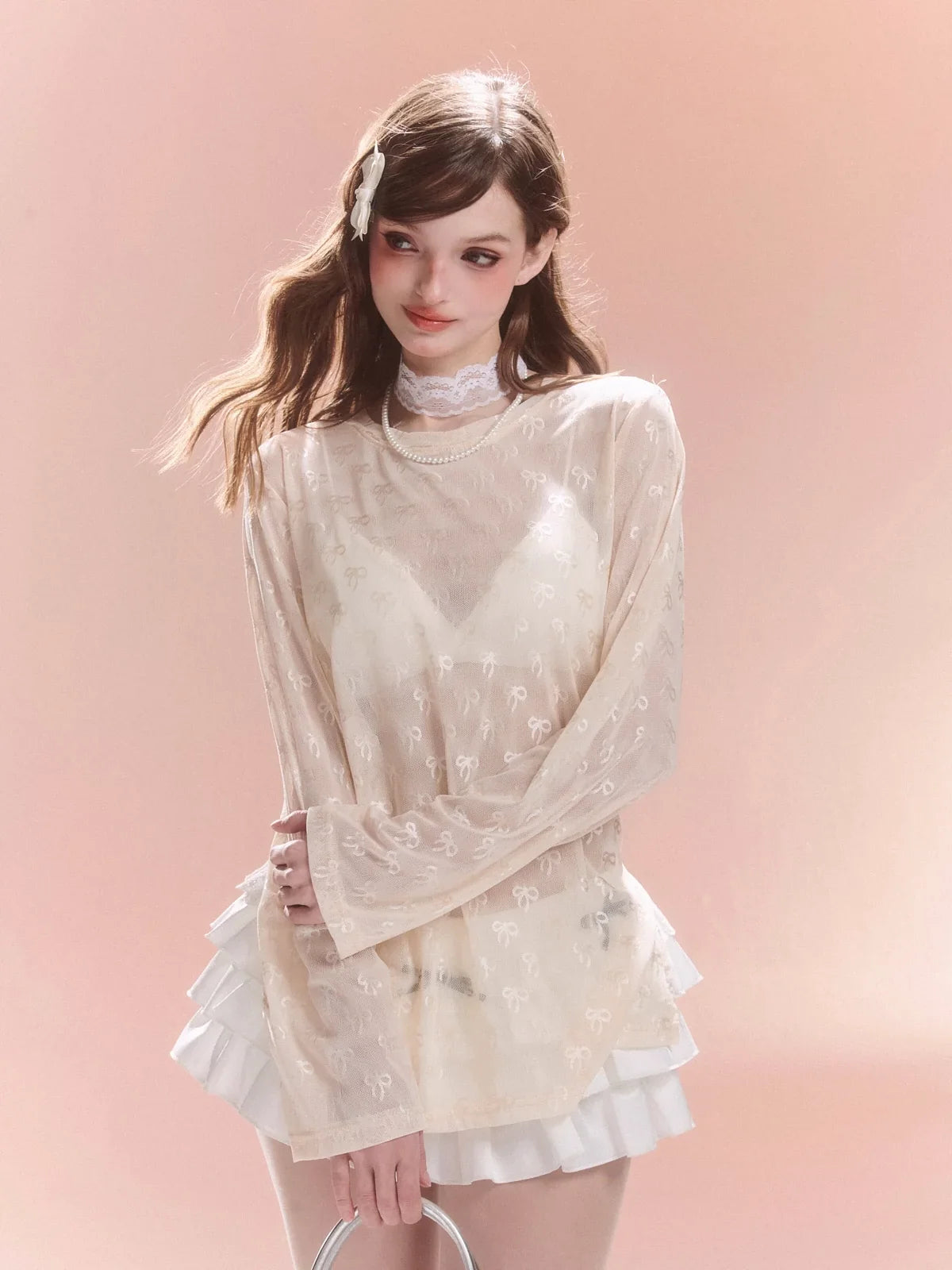 Top Ribbon Sheer Long
