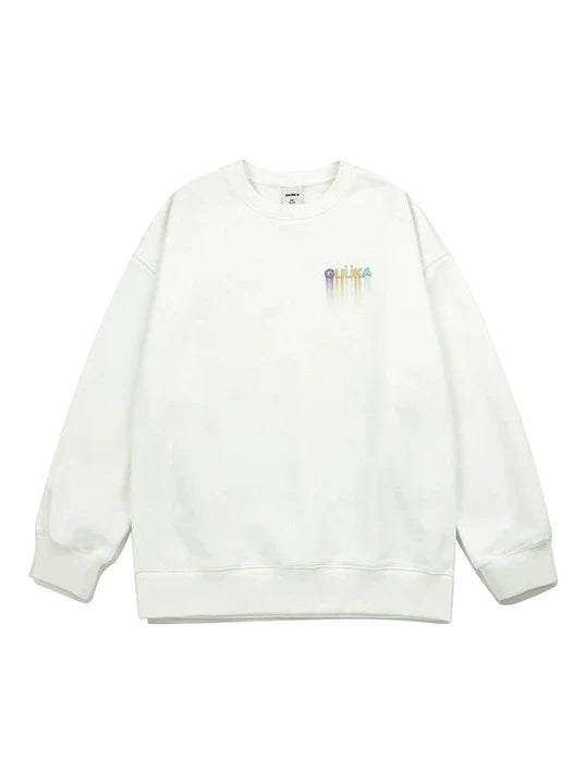 Print Sweatshirt Star Logo Loose