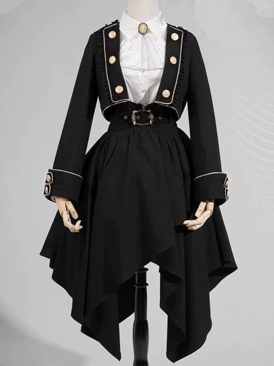 ダークゴシックスタイルのロリータセット
