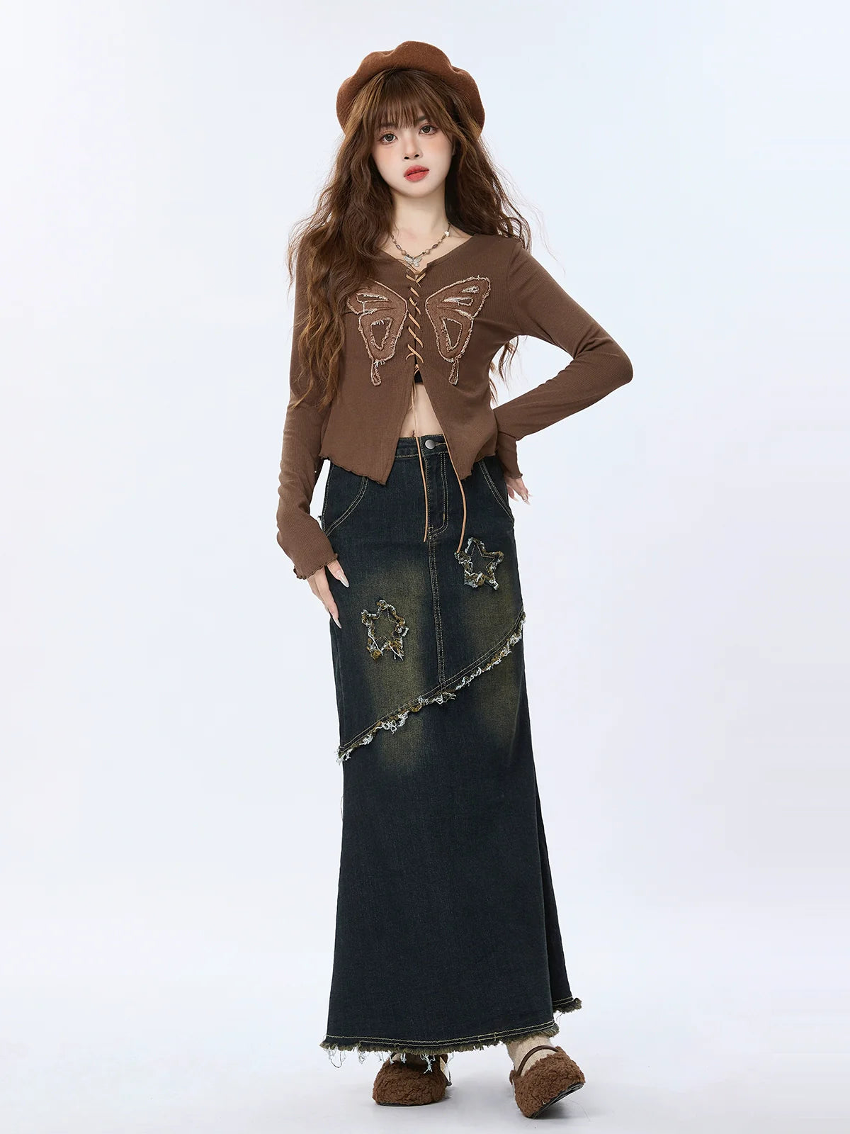 Top Butterfly Inner Retro Design American Strap