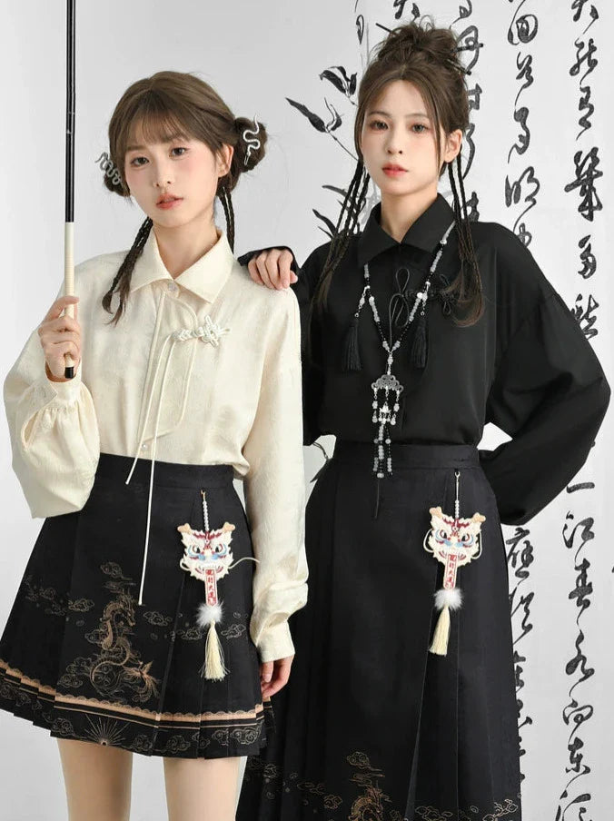 China Sleeve Solid Volume Shirt Collar