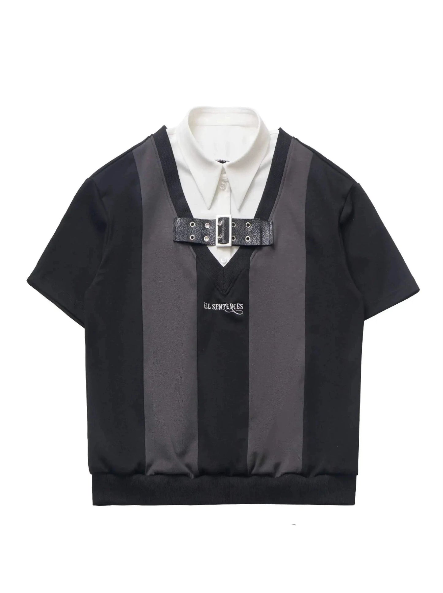 Costume chemise grise Princeton, gilet noir d'été universitaire