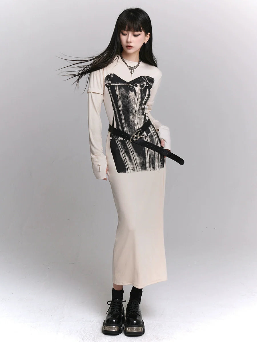 Dark Dress Design Off-White