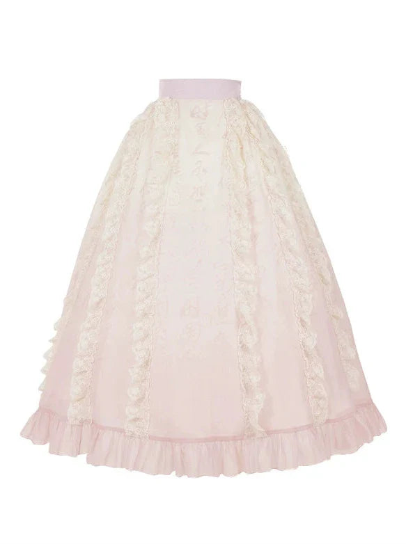 Top Skirt Apron Shawl China Romantic Ribbon Lace Embroidery