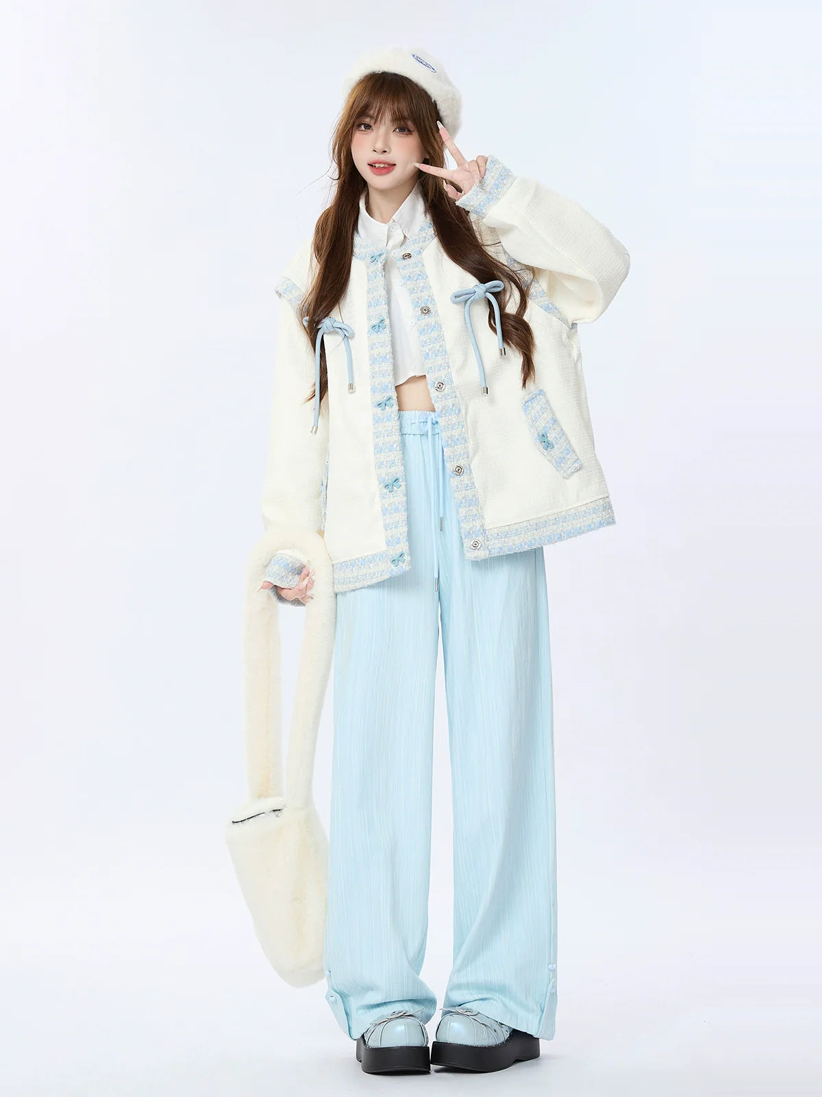 Jacket Collar Spring Milky Sweet