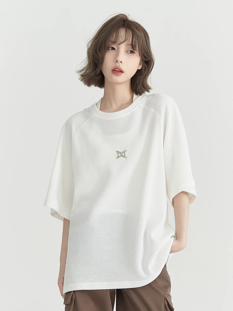 Point Zip-Up Center T-Shirt Schulter