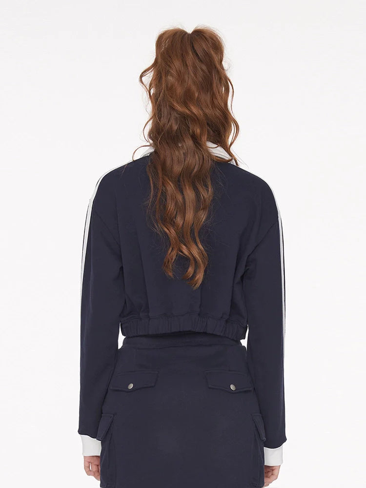 Veste à revers courte sportive américaine