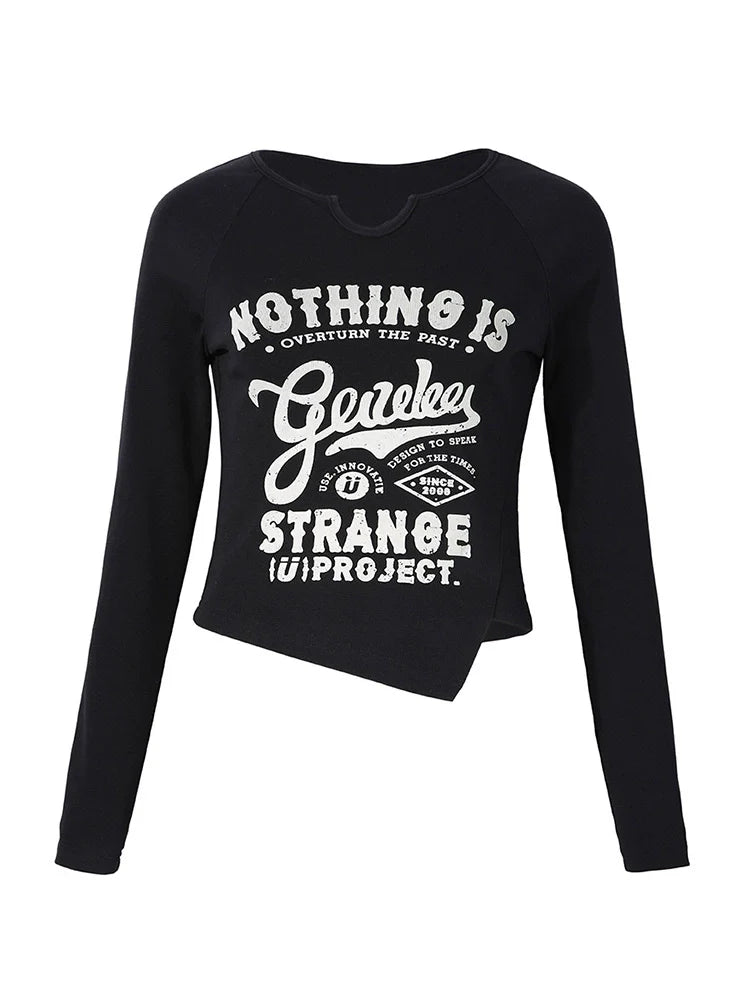 Girl American Hot Style Retro Tops Slim Style