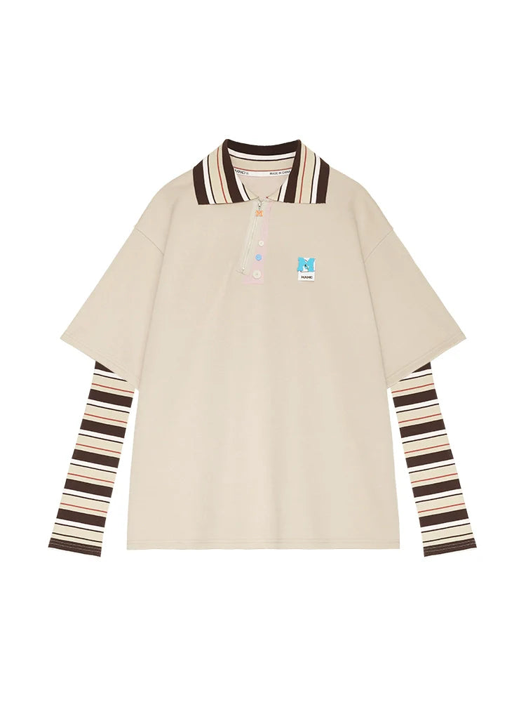 Branded Polo Striped Tops