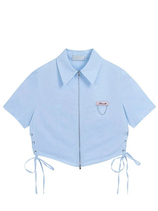 Short with Shirt Double-zip Strap