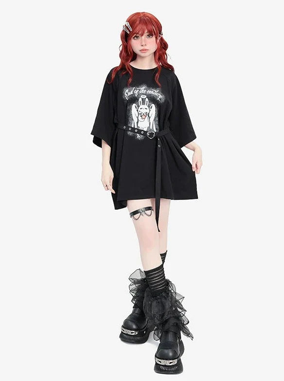 Top ample sur noir foncé