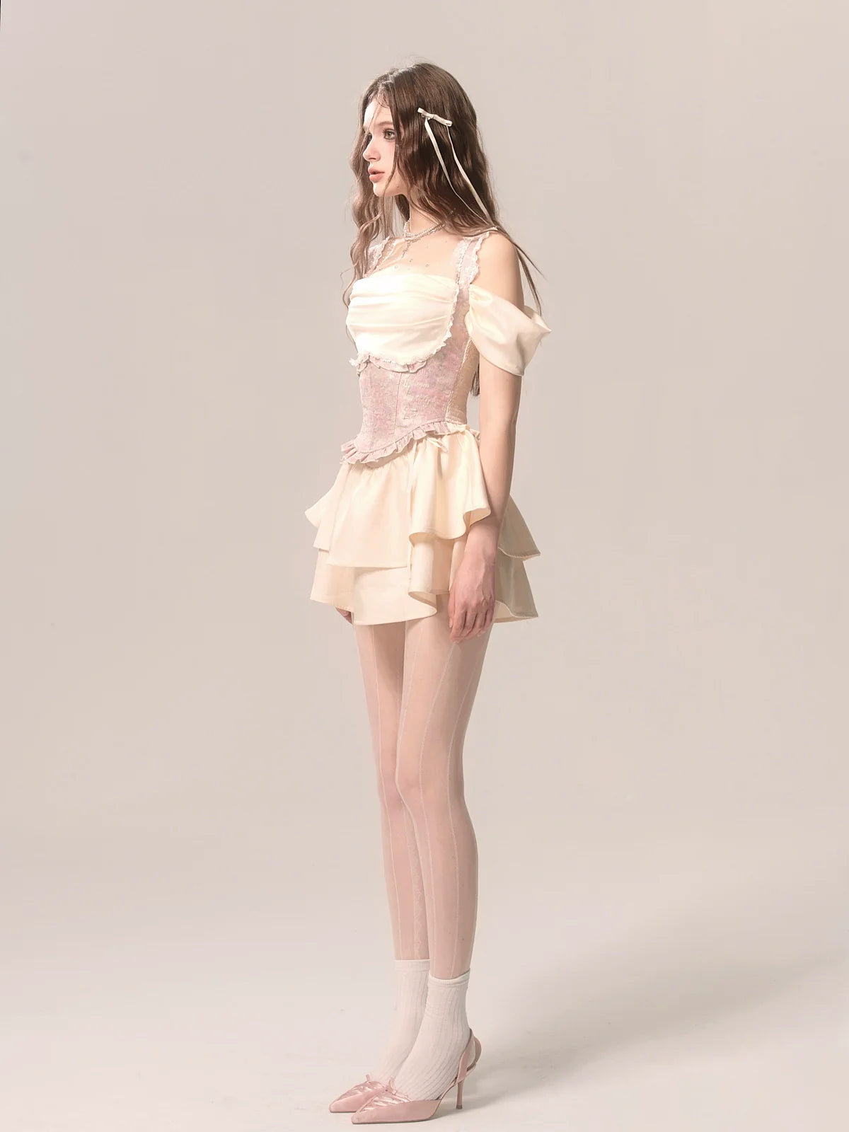 Suspender Skirt Niche Cake Romantic Lace Top French