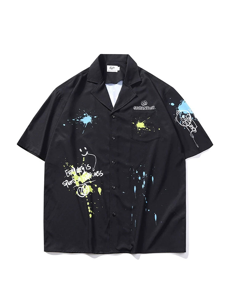 Tuschefarbe Kunst Sommer Design Shirt Mode