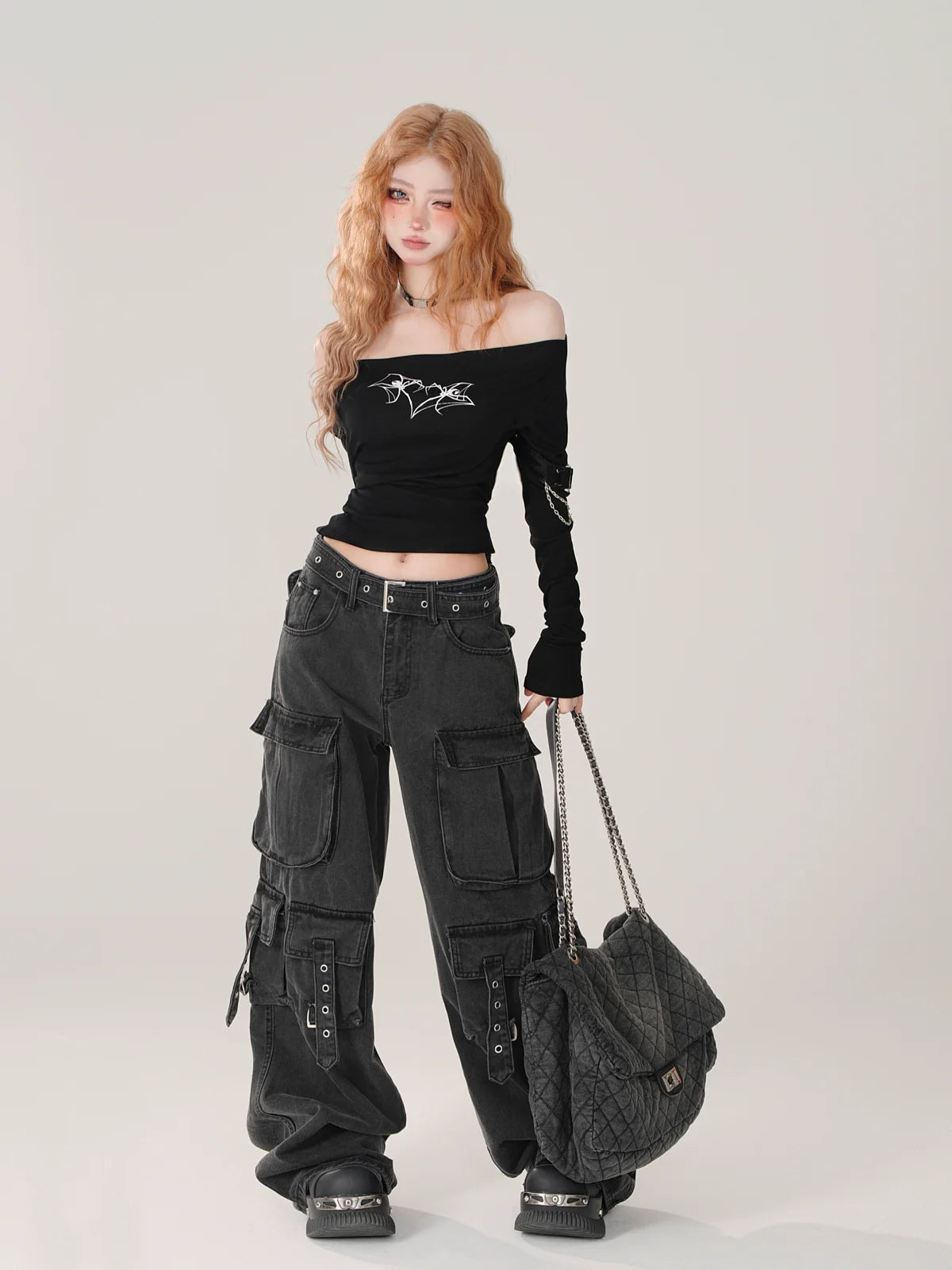 Kurze Tops Off-the-Shoulder Angel Tight