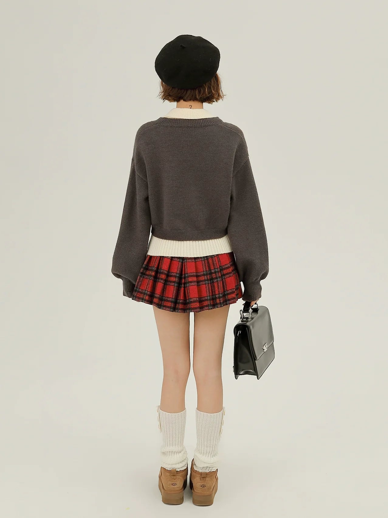 Ensemble de deux pièces en tricot superposé