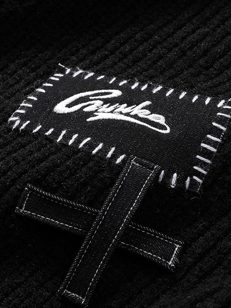 Gilet foncé mode col en V ample