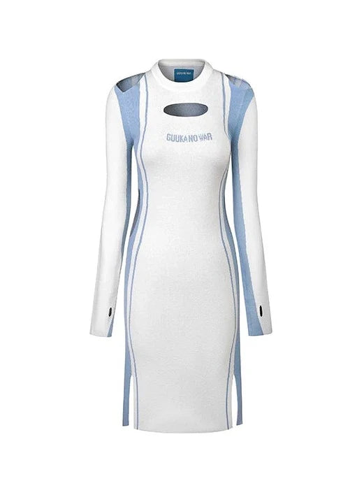 Sportliches, enges Kleid-Spleißen