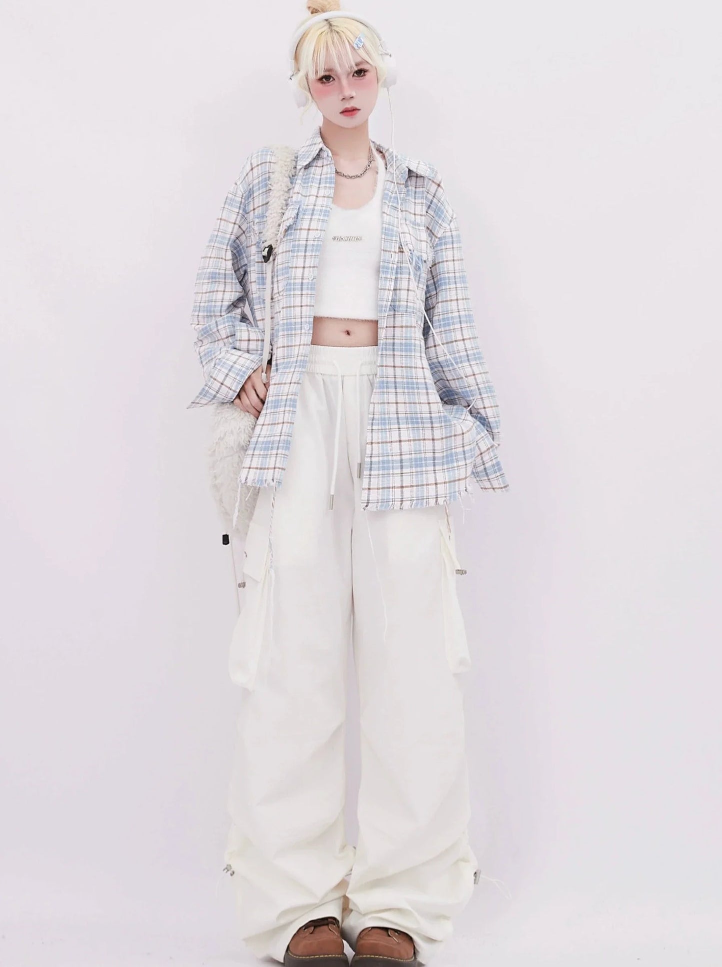 Retro Shirt Overcheck Blue