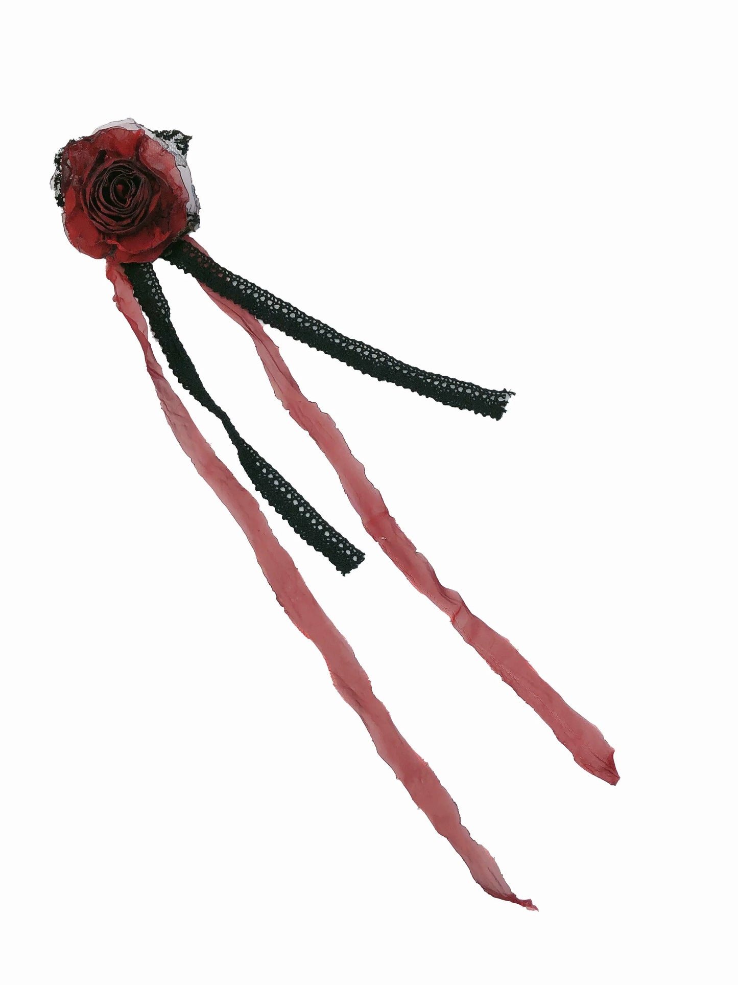 Robe à plumes blanches tissée de poèmes, chemise intérieure, corsage rose + volant, veste rétro à volants rouges, bretelles, rose