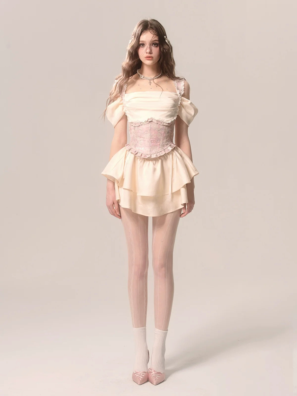 Suspender Skirt Niche Cake Romantic Lace Top French
