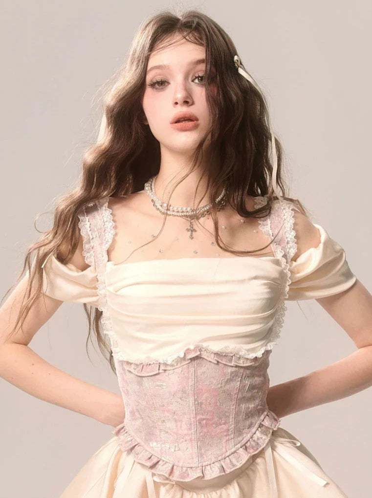 Suspender Skirt Niche Cake Romantic Lace Top French