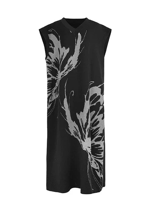 Robe gilet foncée papillon