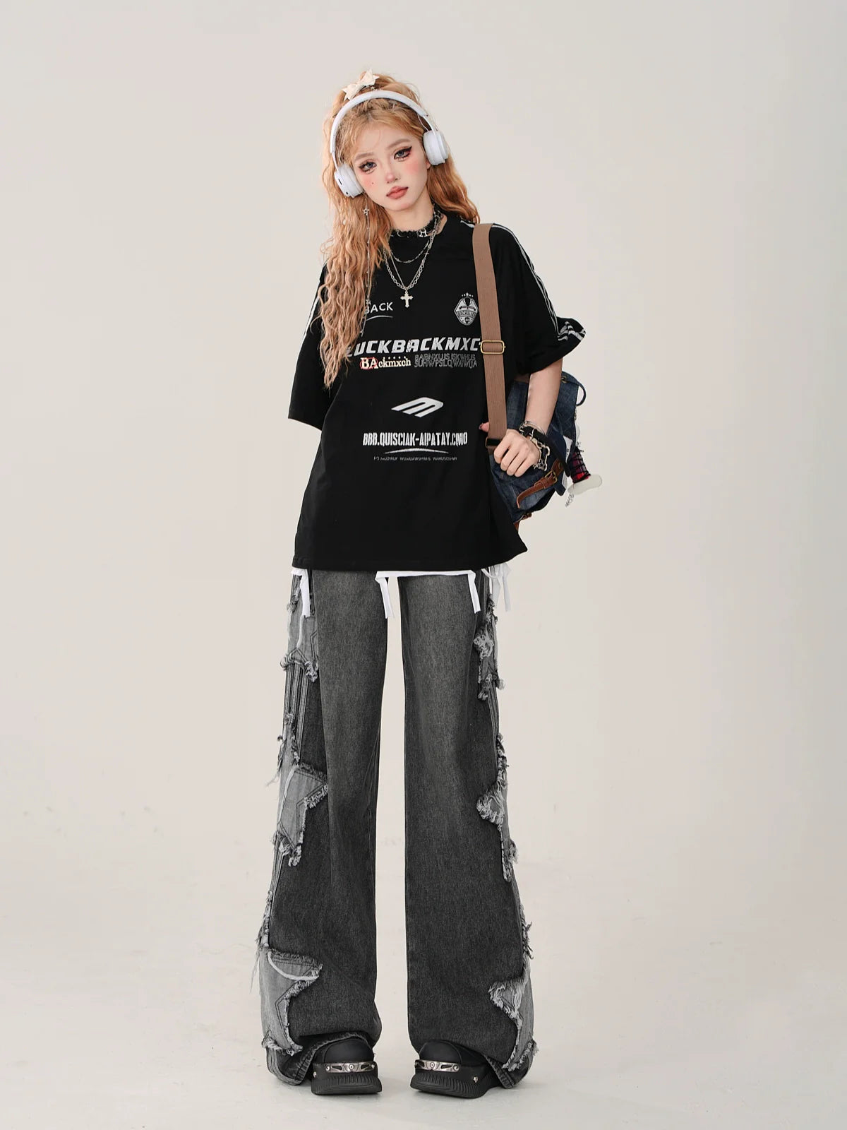 Black Top Cross + Street Chain American T-Shirt Tank Loose